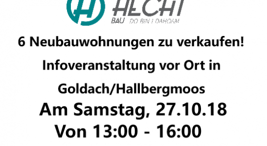 Infoveranstaltung am 27.10.18 in Goldach!